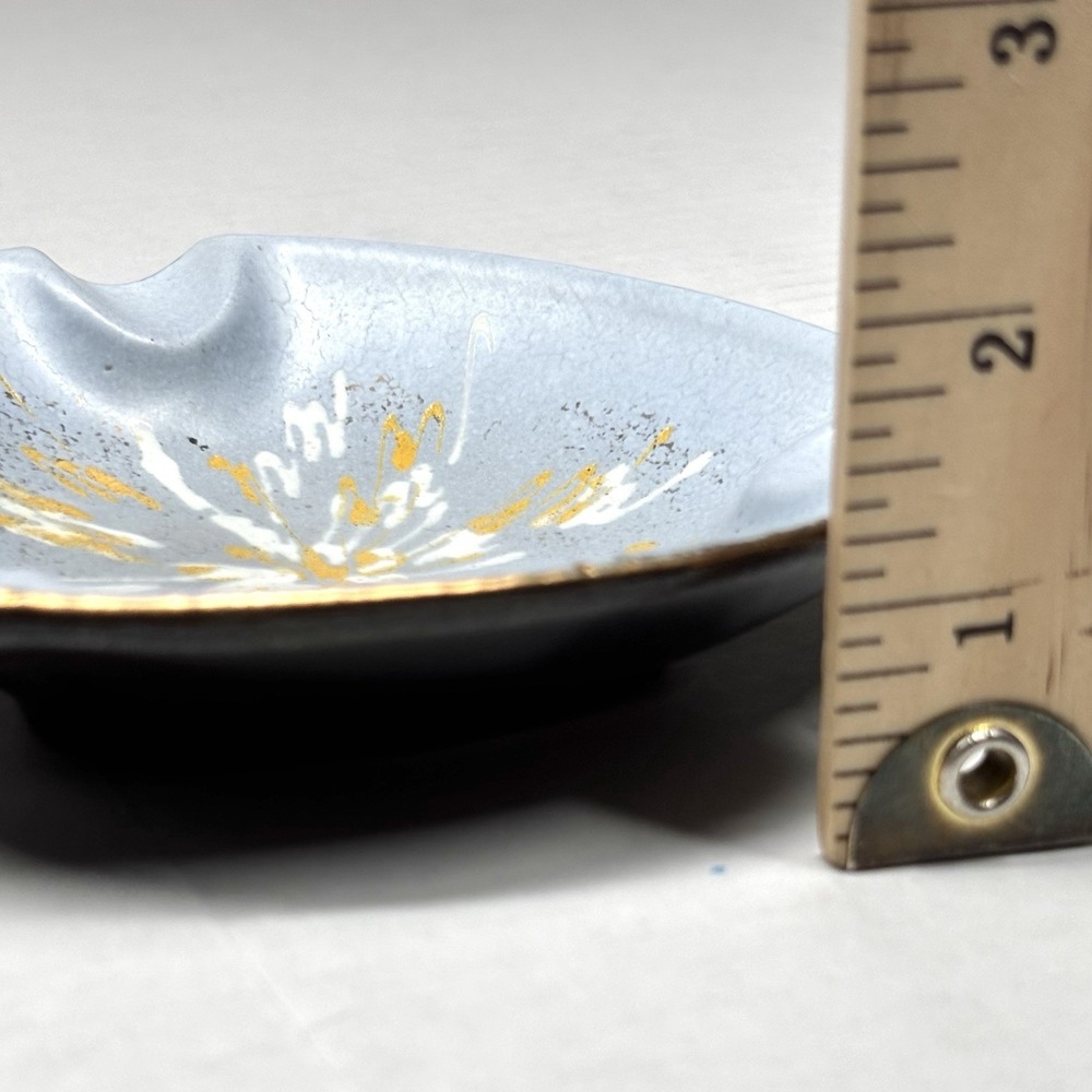 MCM 40s Germany Carstens Tonnieshof 4.75" Ashtray #312 Cigar Taupe Gold EUC - Picture 5 of 8